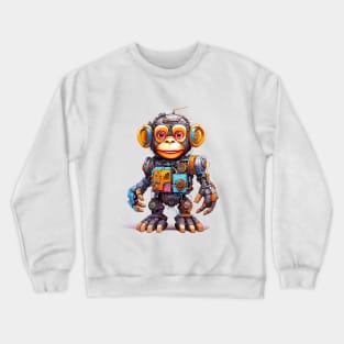 Cartoon monkey robots. T-Shirt, Sticker. Crewneck Sweatshirt